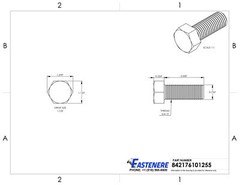 3/4-10 x 2″ Stainless Steel Bolts Hex Head Grade 18-8 Qty 100
