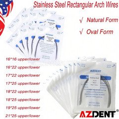 AZDENT Dental Orthodontic Rectangular Arch Wire Nature/Oval Form Stainless Steel