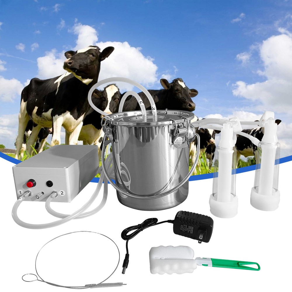 3L Electric Milking Machine Vacuum Impulse Pump Goat Milker Stainless steel New