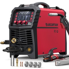 ARCCAPTAIN 200A MIG Welder 6 in 1 Gas/Gasless Flux Core/Stick/TIG & Welding Rod