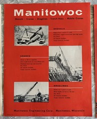 3 1950’S MANITOWOC FULL LINE SHOVELS CRANES DRAGLINES SALES BROCHURES + 4600