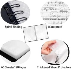 60 Pockets Portfolio Binder with Plastic Sleeves, Presentation Book Display 1…