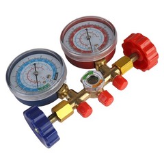 Manifold Gauge Set 3 Color Charging Hoses Large Celsius Display for Car AC HVAC