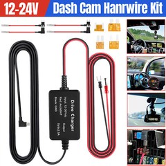 Universal Dash Cam Hardwire Kit Mini USB Hard Wire Cable Fuse 12-24V for Car DVR