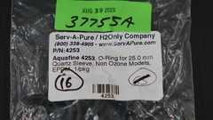 Aquafine 4253 O-Ring for 25.0mm Quartz Sleeve, EPDM (QTY 16)
