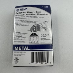 12 Pk Sigma Engineered Solutions, Gray 14147 1-Gang Universal Weatherproof Cover