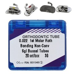 20 Sets Dental Orthodontic Buccal Tubes 1st 2nd Molar Roth MBT 0.022 Bondable 3G