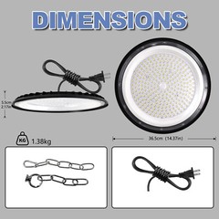 10 Pack 500W UFO LED High Bay Light Industrial Factory Warehouse Shop Commercial