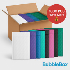 1000 #000 4×8 Poly Bubble Mailers Padded Self Seal Shipping Envelopes