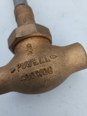 Powell White Star 3/4″ Cryogenic Globe Valve 400 WOG 7″ Extended Stem Brass NOS