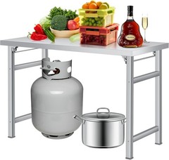 Stainless Steel NSF Commercial Kitchen Work Food Prep Table Single Tier Foldable