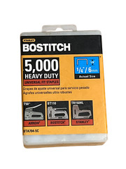 Stanley Bostitch Steel 1/4 in (6mm) Heavy Duty Staples 5,000 ct BTA704-5C