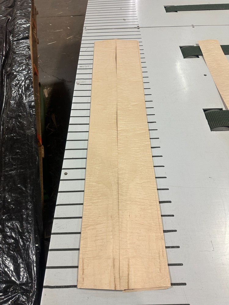 Maple Raw Wood Veneer 2 sheets 55” x 5 1/4” 316M