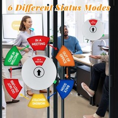 Office Door Sign, White Rotating Status Door Sign with 6 Options – Do Not Dis…