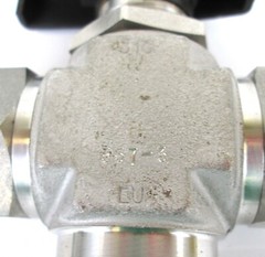 SSP FLOLOK, 357-3-316, 1/2″FNPT, 316 SST, 3-WAY BALL VALVE, NOS, SURPLUS