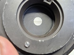 Zeiss Microscope Condenser with Flip Top Lens and Diaphragm.