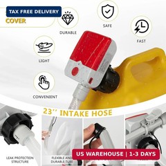Automatic Fuel Transfer Pump with Auto-Stop, 3.8 Gallon per Min, 51” Extra Long