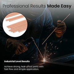 15% Silver Brazing Rods BCuP-5 10 Pcs for HVAC & Industrial Applications