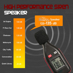 200W PA Siren Horn Speaker 180° 8 Ohms 125-135dB IP66 Waterproof for Police