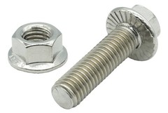 Dsnaduo Stainless Steel Flange Screws, Bolts, Exhaust One Size, Silver