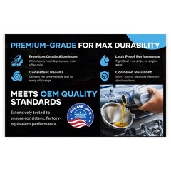 Oil Drain Plug Gasket Crush Washer – 18mm Aluminum Crush Washers for Leak Proof