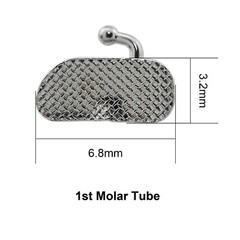 80Pcs Orthodontic Buccal Tube Dental 1st 2nd Molar Tube Roth MBT 022 Bondable 3G