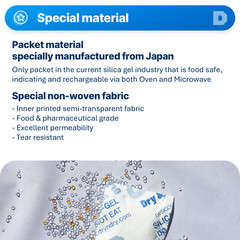 20 gram X 100 PK “Dry & Dry” Food Grade Orange Indicating Silica Gel Packets