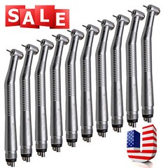 10 Pcs NSK Style Dental High Speed Handpiece Push Button Type 4Hole SEASKY USA