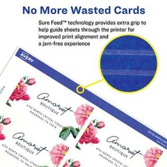 Avery Business Cards Perforated Matte White 2″x3.5″ Paper Inkjet pk of 100 cards