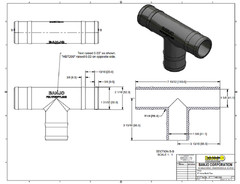 HBT200 Banjo 2″ Hose Barb Tee, Polypropylene, 2″ Hose Barb X 2″ Hose Barb