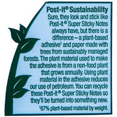Post-It Notes 654-5SSBW Mediterranean Blue, Super Sticky, 3×3″, Pack of 5 Pads