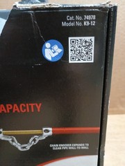 RIDGID K9-12 FlexShaft Wall-to-Wall Drain Cleaner, 1/4 in. x 30 ft. – New!