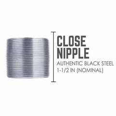 1 1/2 in. X Close in. Black Pipe 6 Pack