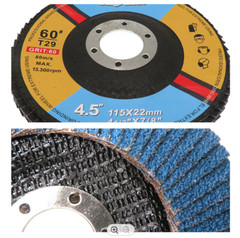Premium Zirconia Flap Disc 4.5″ x 7/8-Inch 40 60 80 120 grit for Angle Grinder