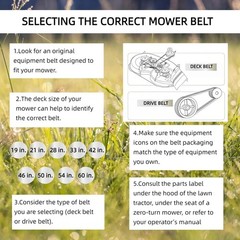 Deck Belt 5/8” X111” for John Deere 48 Inch Deck M154958, M110313, GX255, G…