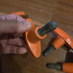 1/2″-13 Thread Thumb Screws – T Wing Orange Knob – 4 Pack – USA