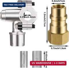Bullet Piercing Valve Kits with Dust Cap Converts R12 to R134a Fit 7/16 Inch Low
