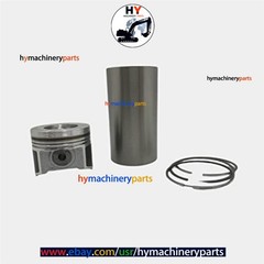 1KIT (PISTON (WITH ALFIN) + 1PISTON RING SET + 1CYLINDER LINER) : KUBOTA/V3800