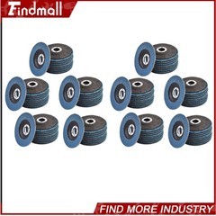 Findmall 100 Pcs 4.5” 60 Grit T29 Flap Disc Premium Zirconia Sanding Grinding