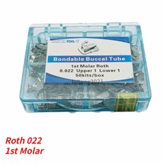 50Sets Dental Orthodontic Buccal Tube 1st 2nd Molar Tube Roth MBT 022/018 Mesh
