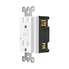 GFCI Outlet 15 Amp Weather Tamper Resistant 125V Safety Receptacle Socket White