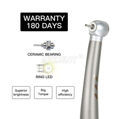 Dental E-generator Shadowless Ring LED High Speed Handpiece Ceramic Bearing 2/4H