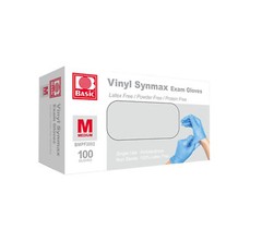 1000PCS Basic Blue Vinyl Synmax Exam Gloves M-SIZE