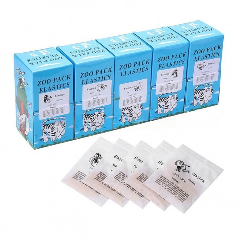 5000Pcs Dental Ortho Elastic Rubber Bands 1/4 3/16 1/8 5/16 2.5 3.5 4.5 6.5 OZ