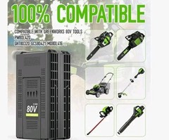 2 Packs 80V 3.5Ah Lithium Battery Replace for Greenworks 80V Battery GBA80400…