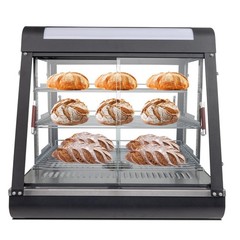 3 Tier 26″ Commercial Food Warm Display Countertop Hamburger Pizza Case Catering