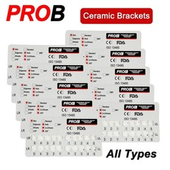 PROB Orthodontic Dental Ceramic Bracket Braces Standard/Mini Roth/MBT 022 3/345H