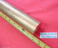 2″ C360 BRASS ROUND ROD 14″ long Solid H02 Lathe Bar Stock For Machining New