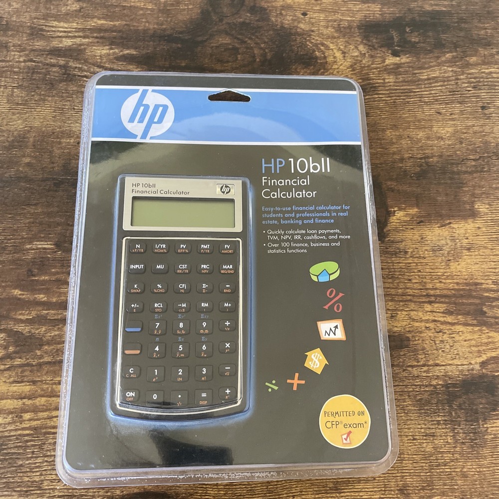 HP Hewlett Packard 10bll Financial Calculator – New In Box with Case