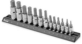 Metric Hex Bit Socket Set, 13 pc 2 Count TTN-16124